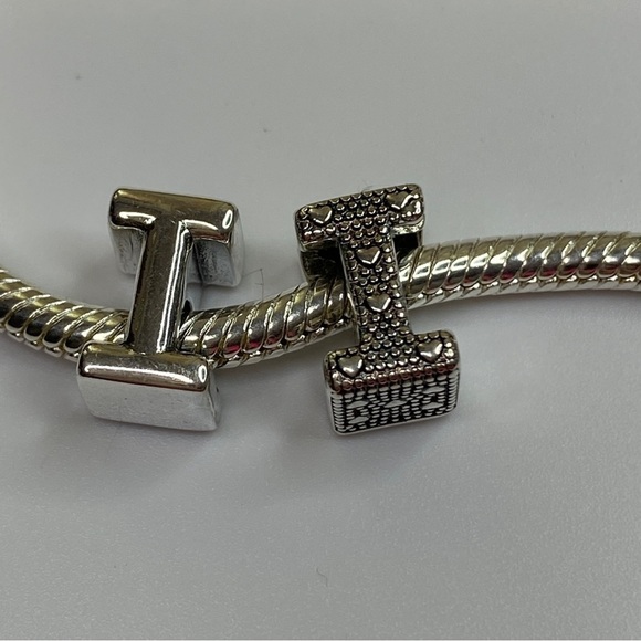 Sterling Silver Letter I Charm - Picture 1 of 11